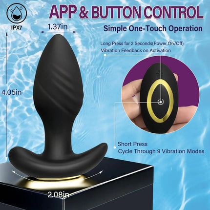 Anal Plug Vibrator App Control Massager Anal Toy Butt Plug Stimulator Masturbation Tools For Men And Women 18