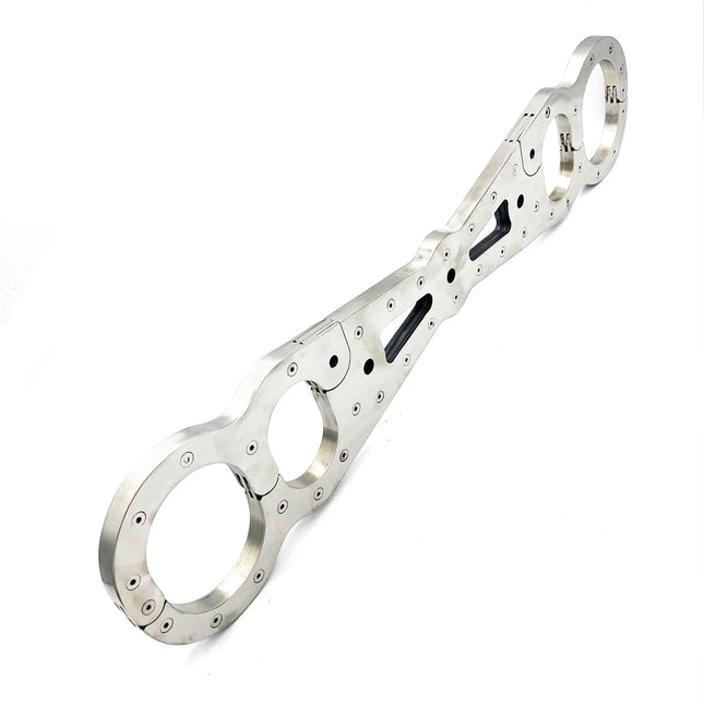 Stainless Steel Bondage Cangue Fixed Handcuffs Wrist Cuffs Fetter Anklet Restraint Yoke Adults Dog Slaves Sex Toy Male Female