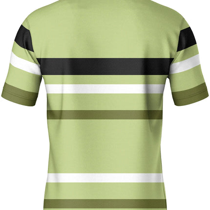 Men's casual striped checkered golf shirt, short-sleeved polo shirt for spring, summer, autumn and winter