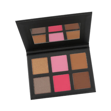 DIY 6-color Private Label Blush Highlight Powder Concealer Contour Palette Custom Bulk Waterproof Matte Makeup 3-color Package