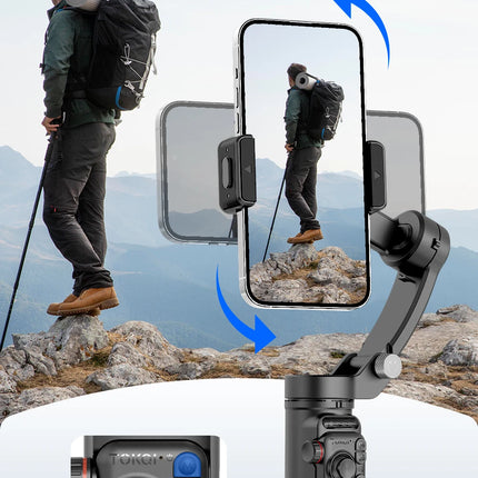 M02 New 3-Axis Handheld Gimbal Stabilizer for Smartphone with Wireless Remote for iPhone Android Phone Face Tracking Tiktok Vlog