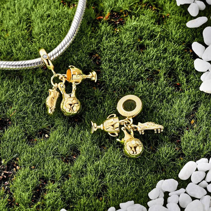 Original 925 Sterling Silver Charms Beads Crown Football Trophy Carp Cat Charms Fit Bracelet Bangle Necklace Woman Jewelry Gift