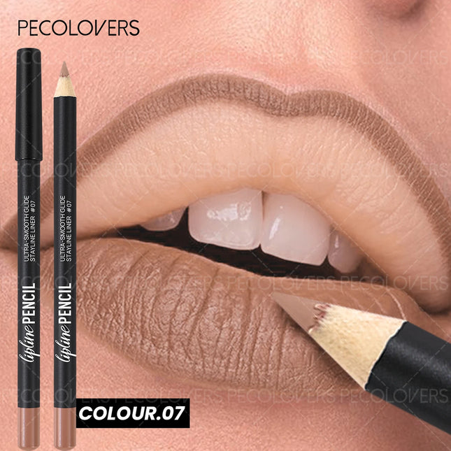 1 Pcs Matte Lip Liner & Lipstick Pencil, Waterproof Long-lasting Lip Liner Pen, Define Lip Lines, Smooth To Slide, Daily Makeup