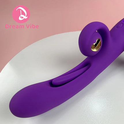 3 in 1  Snail Vibrator Flapping Tapping Tongue Flexiable Snail Penetration G Spot & Clitorial Sex Toy for Women Pleasure 18+ Toy