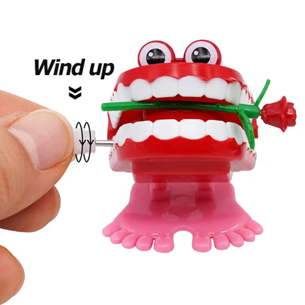 Jumping Teeth Gift Novelty Clock Toy Fun Christmas Halloween Children's Clockwork Toy Plastic Jumping Teeth Dental Dentist Gift