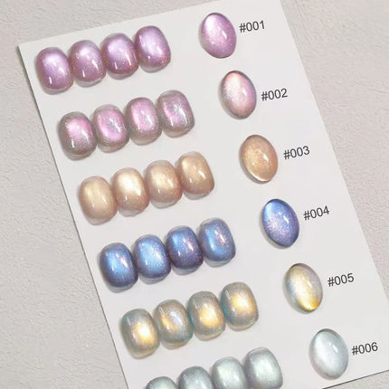 1-6PCS Popular Winter Internet Celebrity Hot-selling Northern Lights Cat Eye Magnet Gel Nail Polish Nail Art Nail Supplies