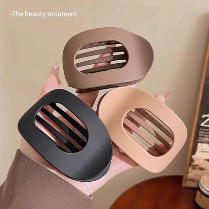 Vintage Solid Oval Teeth Hair Clip For Women Girl Long Hair Holder Hairpin Headband Back Head Hair Claw Fashion Hair Accessories