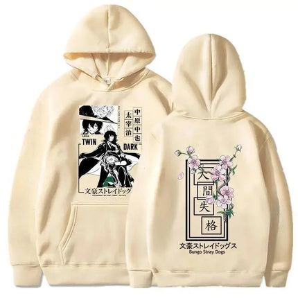 Anime Bungo Stray Dogs Men's Autumn and Winter Warm Fashion Comfortable Hoodies Harajuku Style Hip-Hop Outdoor Sports Street