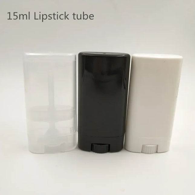 30Pcs Empty Lip Balm Tube 15ml Plastic Perfume Deodorant Containers Portable Makeup Lipstick Tubes Cosmetic Refillable Bottle