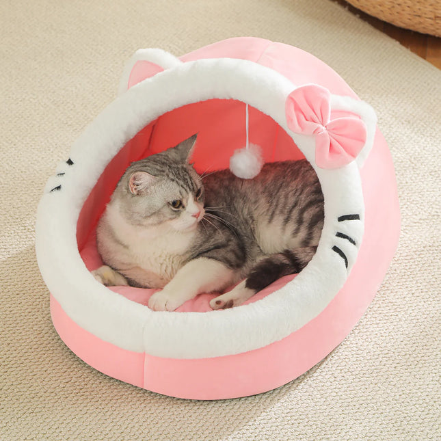 Cute And Soft Cat House Super Cat Bed Warm Deep Sleep Comfort Cat Bed Pets Tent Cozy Cave Nest Small Dog Mat Bag