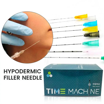 A Box of 50pcs Micro Tip Blunt Cannula for Lip/Nose Filler 22G 50mm 25G 50mm 27G 38mm Disposable Stainless Steel Blunt Needles