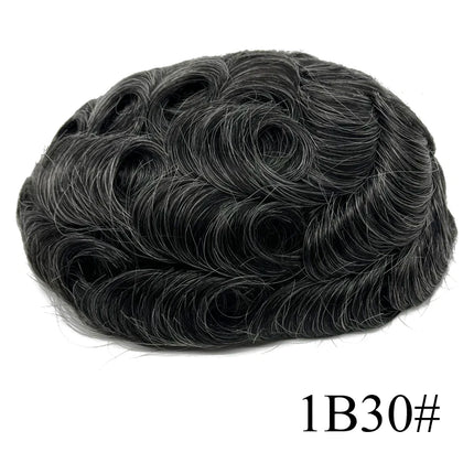Toupee Men Capillary Prosthesis Wig Man 0.06mm Full Skin Real Human Hair Short Wigs Hair Piece Prosthetic Hair Male System Unit