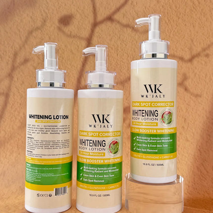 WK JALY Glow Booster Whitening Body Lotion, With Glutathione, Remove Dark Spots, Melanin, Even Skin Tone Cream for All Skin Type
