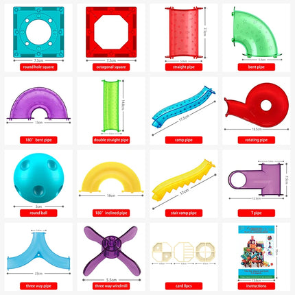 Pipe Magnetic Tiles Magnetic Building Blocks Construction Set Children Montessori Educational Toys For Kids Girl Boy Gift STEM