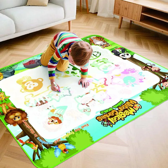 Magic Water Drawing Mat Canvas Reusable Painting Board Doodle Color Reveals When Wet With Mat Pens Sketchbook Tracing Boards