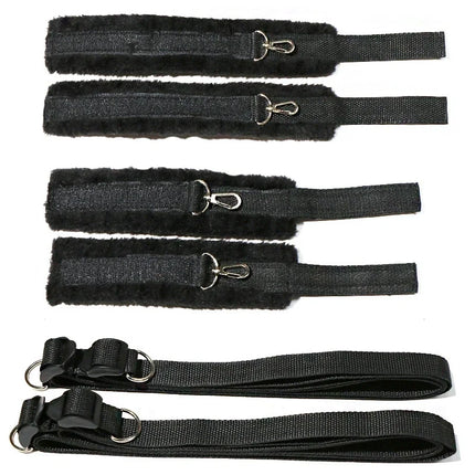 BDSM Bed Restraint Bondage Gear Sexy Adult Female Handcuffs Open Leg Cuffs Couple 18+ SM Slave Erotic Sexual Games Sex Toy Set