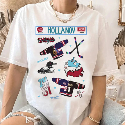Hot Heated Rivalry Print T Shirt Women Graphic Cartoon Tops Gothic Vintage T-Shirt Fashion Y2k Streetwear Clothing
