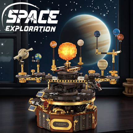 Cosmic Electric Rotating Solar System Optical Building Blocks Sun-Earth Model Space Science Educational DIY Toy for Kids