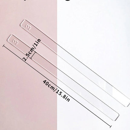 2Pcs Acrylic Thickness Ruler 2-10mm,Rolling Pin Guide for Cookie Fondant Maamoul,DIY Polymer Clay Pottery Craft Tool,Baking Rule
