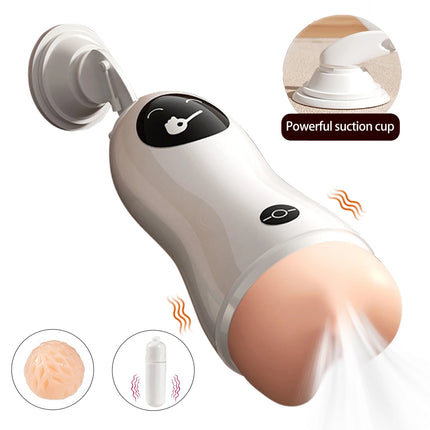 Male Masturbator Penis Trainer Suction Cup Men's Masturbation Cup Simulation Texture Delayed Ejaculation Adult Sex Toy For Men