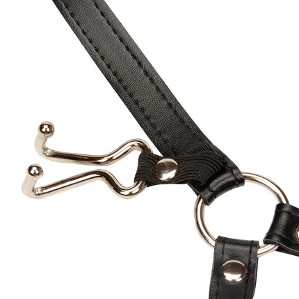 Sex Open Mouth Gag with Nose Hook Slave Mouth Harness Bondage Restraints Bdsm Gag Adult Toy Sex Games Fetish Collar For Woman