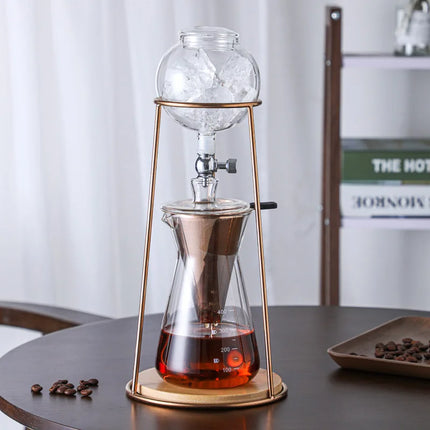 Ice-drip coffee pot teapot stand set ice-drip household drip-type hydraulic hand-pour cold brew tea dripping pot