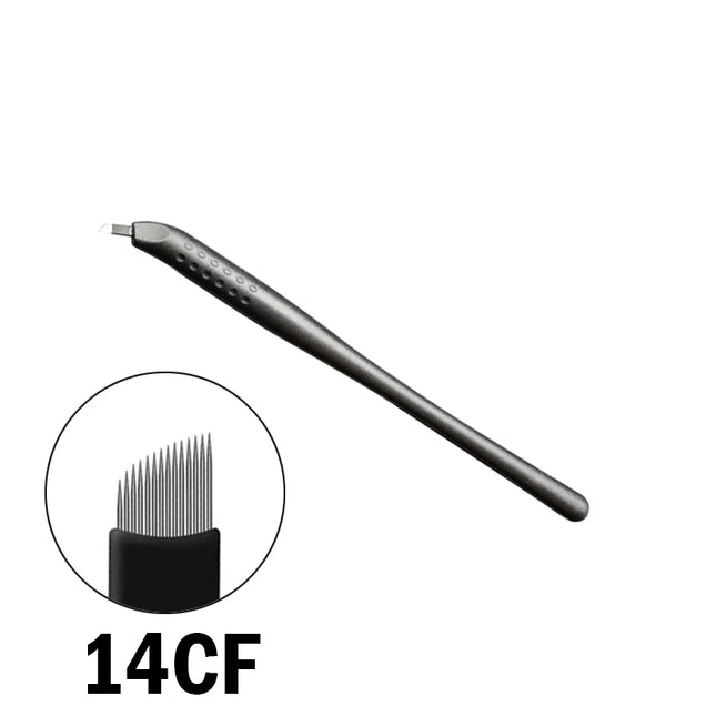 10Pcs Disposable Microblading Manual Pen Sterilized Permanent Makeup 3D Eyebrow Tattoo Pen