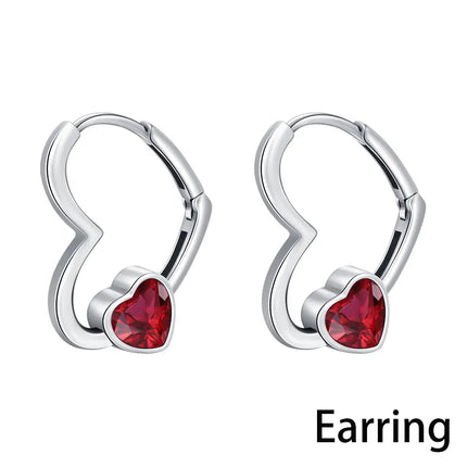 LILAPURA 925 Silver Letter A Ring Hearts Poker Earrings Necklace For Women DIY Original Romantic Fine Jewelry Party Lover Gifts