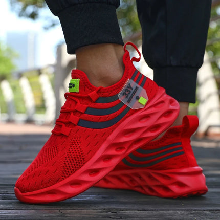 Men's Mesh Running Shoes Breathable Lightweight Sneakers Outdoor Mesh Black Running Shoes Athletic Jogging Tenis Walking Shoes