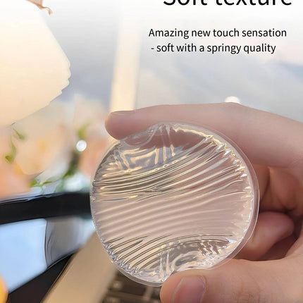 1pcs，Transparent silicone powder puff, super soft jelly air cushion powder puff, dry and wet sunscreen liquid foundation puff