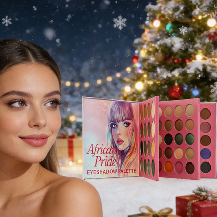 ROMANTIC FLOWER 66-Colors Eyeshadow Palette Professional Makeup for Christmas And Valentine's Day Gift Colorful Book Palette