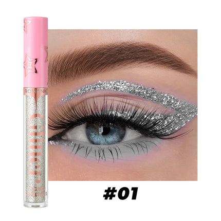 Glitter Liquid Eyeliner Pencil Flash Dazzling Eyeshadow Pearlescent Outline Pen Long Lasting No Smudge Women's Makeup Gifts