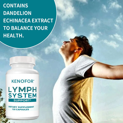 Lymphatic Cleanse Supplement - Lymph System Health Support, Cleansing & Detox, Improves Overall Well-being, 120 Capsules