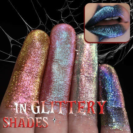 15Colors Metallic Glitter Lipstick Waterproof Lasting Diamond Pearlescent Metallic Lipstick Blue Lip Gloss Women Makeup Cosmetic