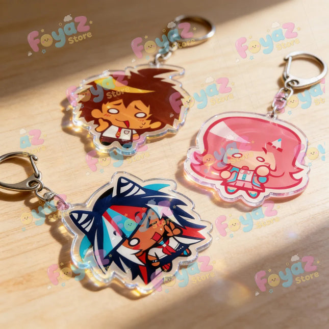 SUPER DANGANRONPA 2 Cartoon Chibi Keychain Accessories Bag Movie Keyrings Jewelry Manga Game Fans Gifts