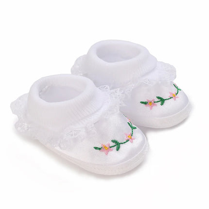 Multiple Options Newborn Baby First Baptist Shoe: Newborn Boy and Girl White Baptist Shoes Soft Sole Walking Shoes Size-9CM-10CM