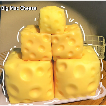 Jumbo Cheese Cube Stress Squishy Object Large Size Slow Rebound Stress Relief Fidget For ASMR Sensory Anti-Stress Anxiety Relief