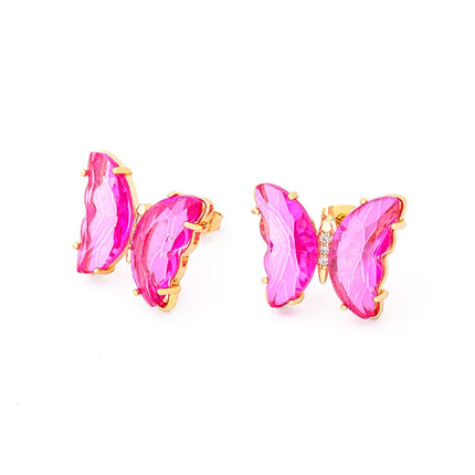 Nidin Lucky Butterfly Jewelry Sets For Women Wedding Jewelry 12 Colors  Zircon Earrings Bracelets Rings Pendant Necklace Gift