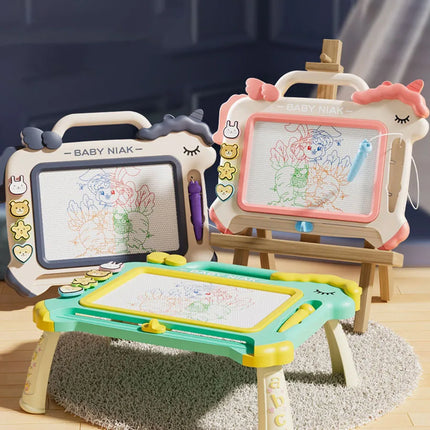 1pc children's color large graffiti board erase magnetic board writing board learning cardboard detachable writer