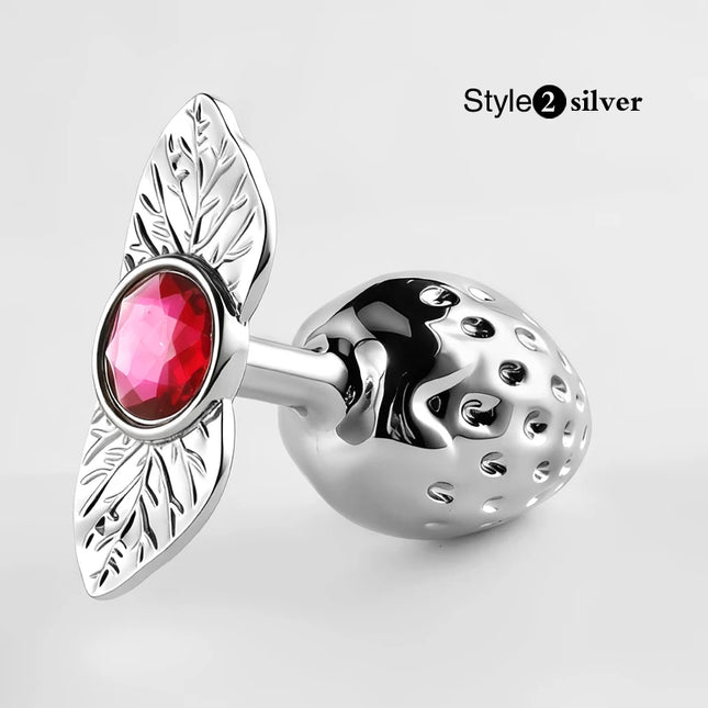1pcs, Strawberry shaped metal anal plug, butt plug, dildos, adult women toys, adult men toys, adult pleasure, sexual wellness