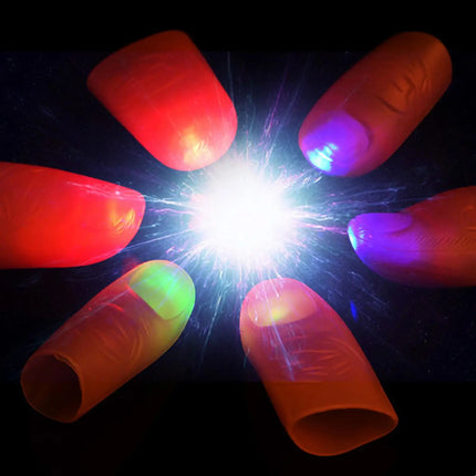 Magic Thumb Lightup Trick Set Finger Lamp 1 Pair Fake Finger Prank Toy Tool Easy Illusion Anyone Can Do It