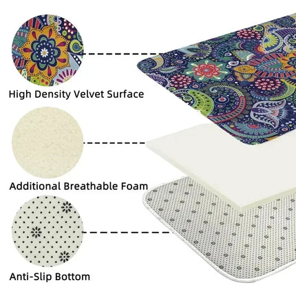 1pc Fresh Floral Daisy Flowers Print Area Rug Floor Carpet for Bedroom, Living Room, Kitchen Garden, Balcony, Sunroom Decor