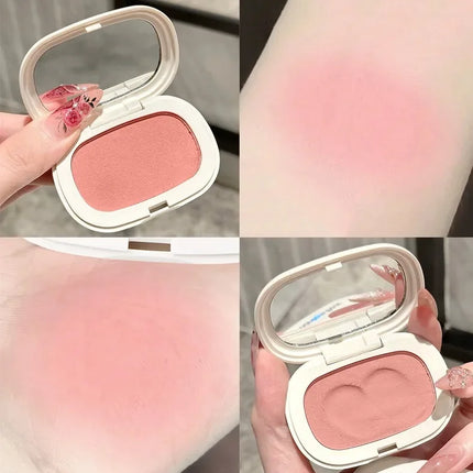 Single Color Blush Silky Texture High Color No Powder Feeling Low Saturation Long-lasting Natural Matte Blush Cream Face Makeup