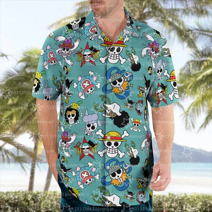 2026 Gengar Pattern Pokemon Button Up Hawaiian Shirt Leisure Dry Quickly Men's Shirt Kid's Clothing Tee Top Women's Clothing