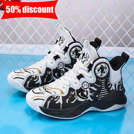 Children Basketball Shoes High Quality Wear Resistant School Competition Training Shoes Ankle Protected Anti Slip Youth Sneakers