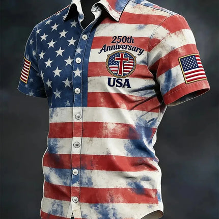 2026 America 250th Anniversary Polo Shirt USA Flag 1776–2026 Patriotic Shirt American Independence Day Apparel Fourth Of July