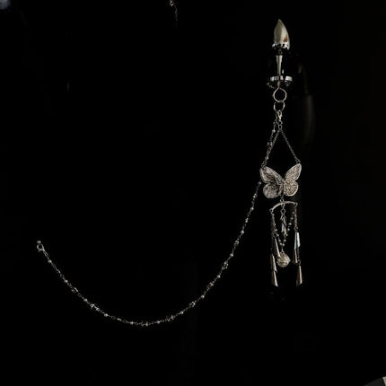 Luxury Butterfly Nipple Clips Seductive Rhinestone Body Chain Premium Collar Anal Plug Vaginal Clamp Erotic Accessories Sex Toys