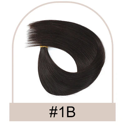 Straight Fishing Line Human Hair Extensions Clip in Hair Extension Human Hair Transparent Wire Halo Hair Extensions for Women