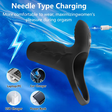 Vibrating Penis Sleeve Cock Ring G Spot Stimulate Sex Toys for Men 10 Vibration Modes Erection Trainer Delay Ejaculation Sex Toy