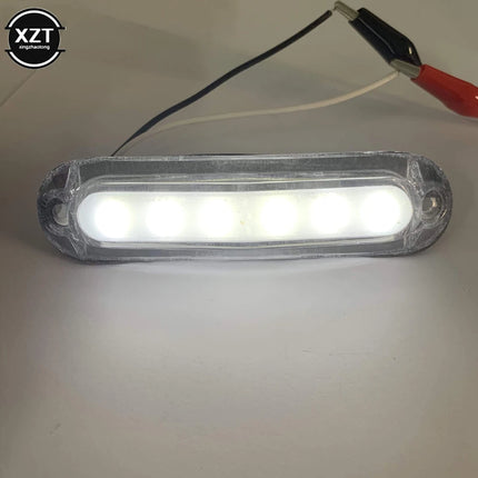 12V 24V LED Car Warning Light 6 LED Light For Trailer Truck Lorry Orange White Red LED Side Marker Indicator Lamp